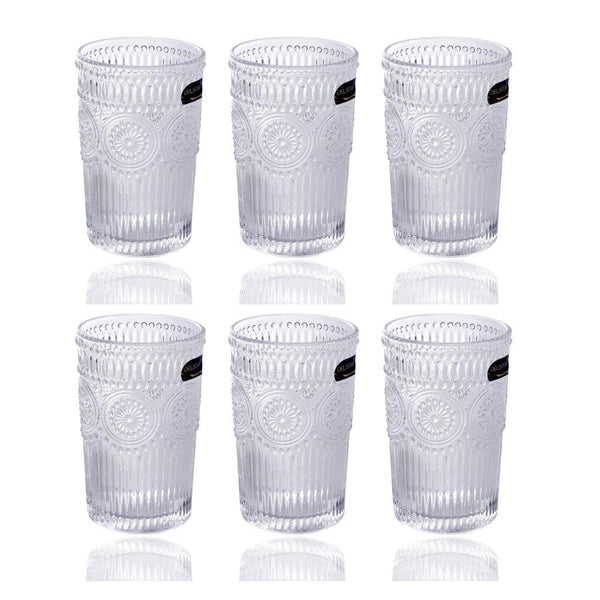 Drinking Glass Tumblers Set of 6 Pcs 350 ml