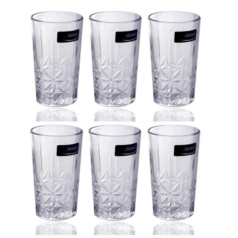 Drinking Glass Tumblers Set of 6 Pcs 278 ml