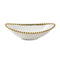 White Ceramic Gold Rim Serving Bowl Salad Bowl 30*16*9 cm