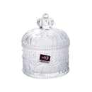 Crystal Glass Dome Shape Sugar Bowl Candy Jar with Lid 9*11 cm