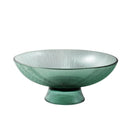 Crystal Colored Glass Round Footed Fruit Bowl 25.6*11 cm