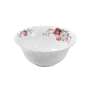 Royal Floral Pattern White Opal Glass Dinnerware Set of 72 pcs with Dinner Plate Bowls Serveware
