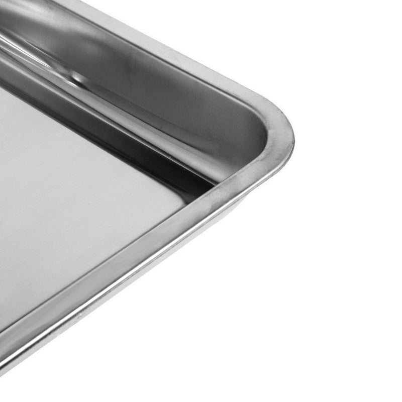 baking tray Stainless Steel Baking Tray Rectangular Shallow 35*26 cm 4.5 cm Depth-Classic Homeware &amp; Gifts-21655