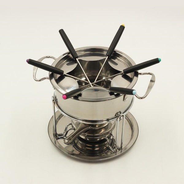 Stainless Steel Fondue Set Cheese, Cholocolate and Meat 18*17 cm