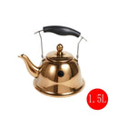 Stainless Steel Gold Plated Tea Pot Kettle 1.5 Litre