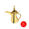 Stainless Steel Gold Plated Tea Pot Kettle 2 Litre