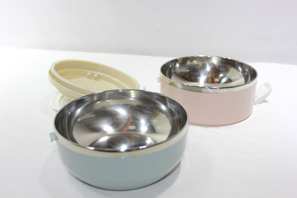 Stainless Steel Lunch Box 2 Layer Food Containers with Thermal Insulation 15 cm