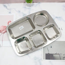 Stainless Steel Multi Compartment Lunch Tray 36*27 cm