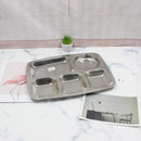 Stainless Steel Multi Compartment Lunch Tray 36*27 cm