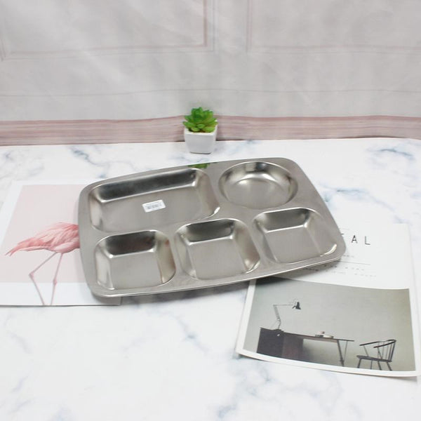 Stainless Steel Multi Compartment Lunch Tray 36*27 cm