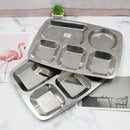 Stainless Steel Multi Compartment Lunch Tray 36*27 cm