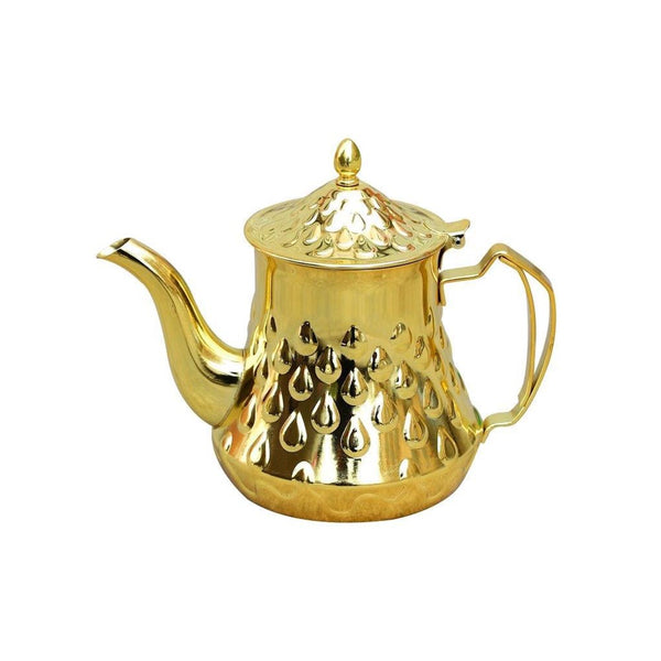 Stainless Steel Shiny Gold Turkish Tea Pot Kettle 2 Litre