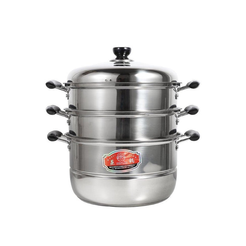 Stainless Steel Steamer Pan Set 3 tier 28 cm