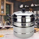 Stainless Steel Steamer Pan Set 3 tier 30 cm