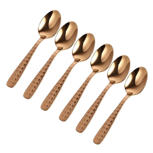 Stainless Steel Tea Spoon Set of 6 Gold Plated 11*2.3 cm