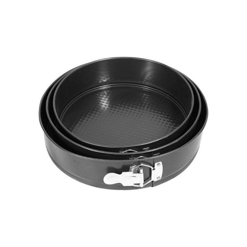 baking tray Teflon Coated Spring Form Set of 3 Round Baking Cake Mould 24/26/28 cm-Classic Homeware &amp; Gifts-44021