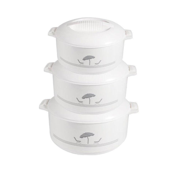 White Hot Pot Insulated Food Warmer Casserole Set of 3 - 6L 9L 13L (Must select an Option for Sizes or Set)