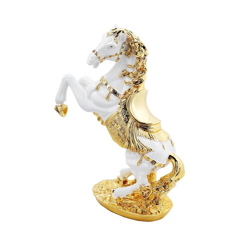 Sculpture Statue Resin Figurine Horse Metallic Gold Colour 45*20*56 cm