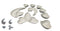 White Ceramic Serving Plate with Dips and Nut Bowl Set of 9