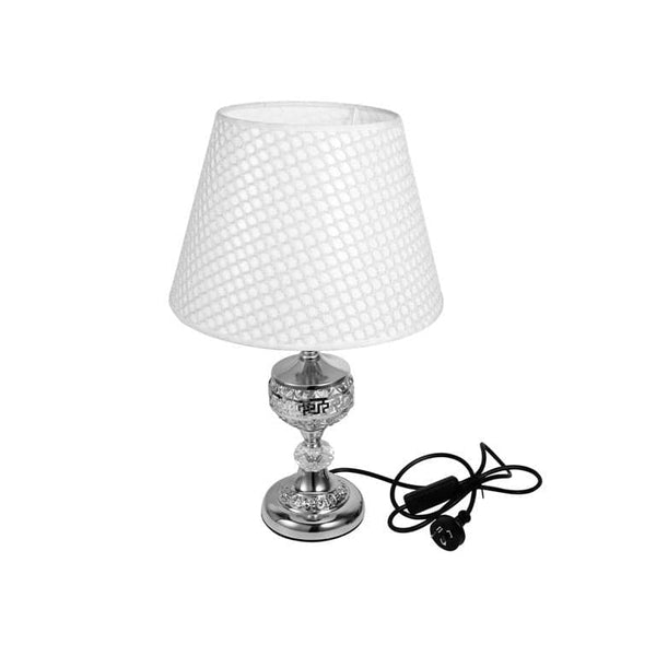 Bedside Reading Desktop Decor Table Lamp Silver Crystal Base 48*19 cm