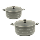 Casserole Grey Marble Coating Induction Non Stick SET 32 & 36 cm 3.5 mm (Must Select Options)
