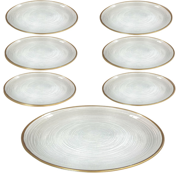 GIBSON ELITE Gracious Dining 3-Tier White Porcelain Cake Stand Plate Set  with Metal Stand 98697325M - The Home Depot