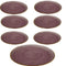 Glasscom Dinnerware Burgundy Round Cake Serving Plate Set of 7 pcs