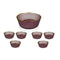 Glasscom Dinnerware Purple Round Serving Bowl Set of 7 pcs