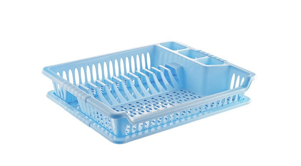 Premium Quality Dish Drainer Plate Drying Rack Cutlery Holder with Tray 45.5*37*5 cm