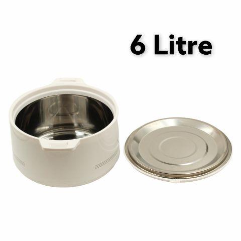 White Hot Pot Insulated Food Warmer Casserole Set of 3 - 6L 9L 13L (Must select an Option for Sizes or Set)