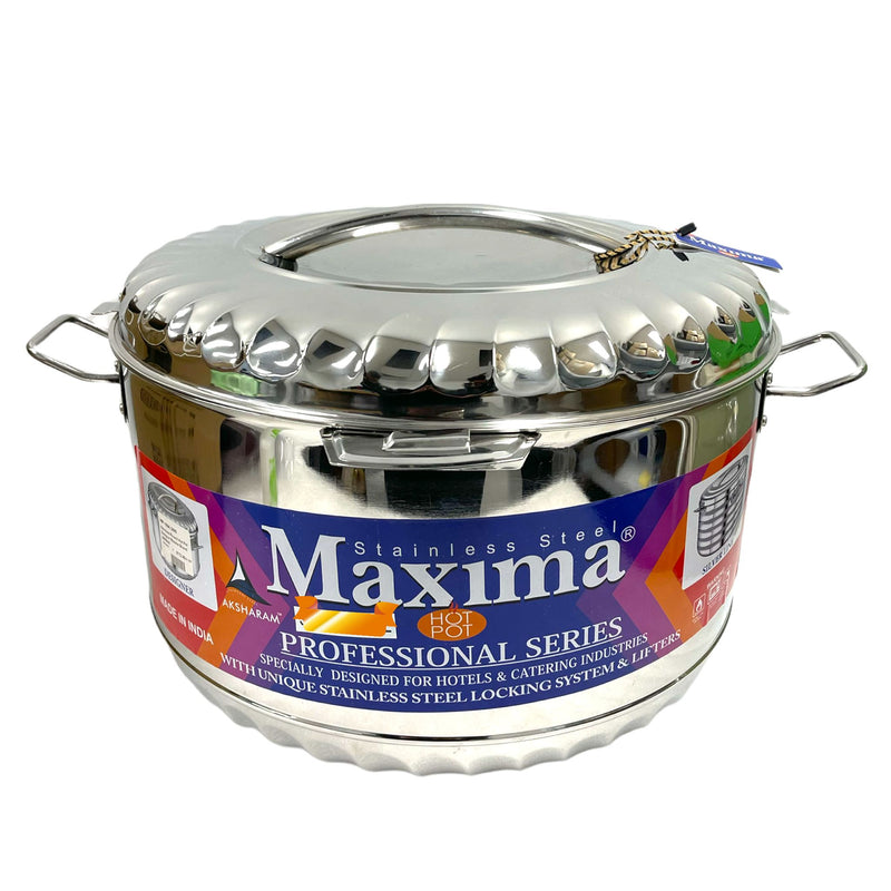 Stainless Steel Round Hot Pot Designer Maxima Brand 50000 ml