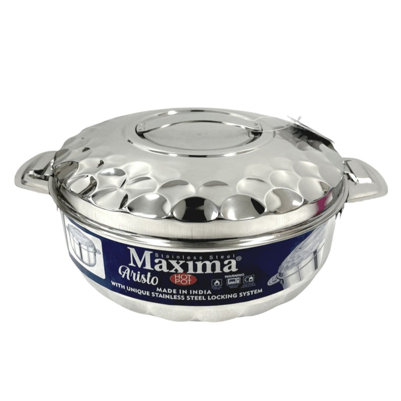 Stainless Steel Round Hot Pot Aristo Maxima Brand 1000ml