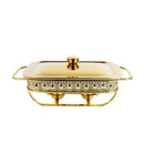 chafing dish-Gold Plated Stainless Steel Food Warmer Chafing Dish 1.5 Litre-Classic Homeware &amp; Gifts