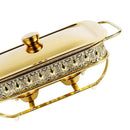 chafing dish-Gold Plated Stainless Steel Food Warmer Chafing Dish 2 Litre-Classic Homeware &amp; Gifts