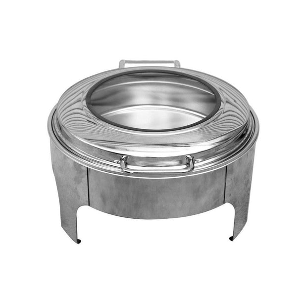 chafing dish-Stainless Steel Chafing Dish Banquet Food Warmer Glass Top Display 6.6 Litre-Classic Homeware &amp; Gifts