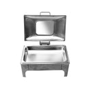 chafing dish-Stainless Steel Chafing Dish Banquet Food Warmer Glass Top Display 9 Litre-Classic Homeware &amp; Gifts