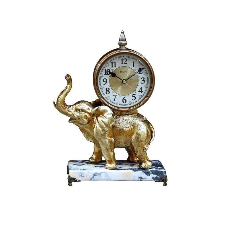 clock-Wall Clock Analog Dual Antique Elephant Design 29*11.5*40 cm-Home Decor Antique Statue Clock-Classic Homeware & Gifts-Classic Homeware &amp; Gifts