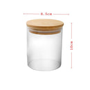 dollar store-Airtight Glass Canister Storage Jar Bamboo Lid 8.5*10 cm-Classic Homeware &amp; Gifts