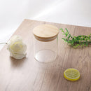 dollar store-Airtight Glass Canister Storage Jar Bamboo Lid 8.5*10 cm-Classic Homeware &amp; Gifts