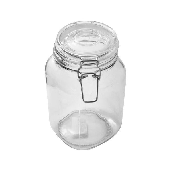 dollar store-Airtight Glass Clip Top Round Storage Jar 20*9.5 cm-Classic Homeware &amp; Gifts