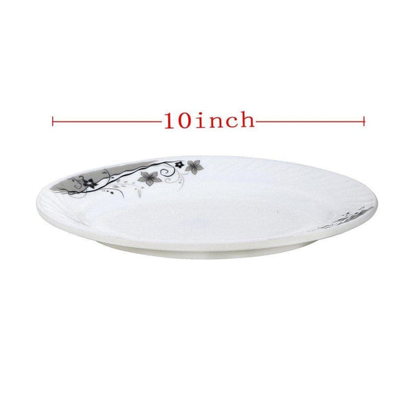 dollar store-Arcopal Dinnerware Oval Plate Black Flowers 10 inch-Classic Homeware &amp; Gifts