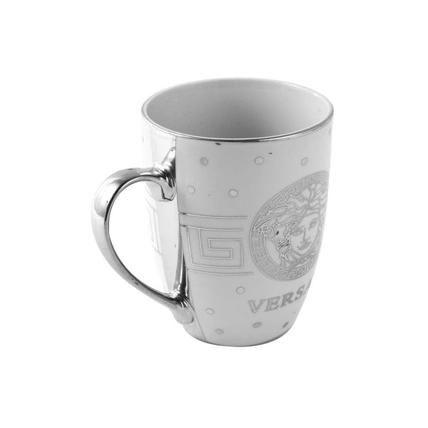 dollar store-Ceramic Coffee Mug with Handle Silver 330 ml-Classic Homeware &amp; Gifts