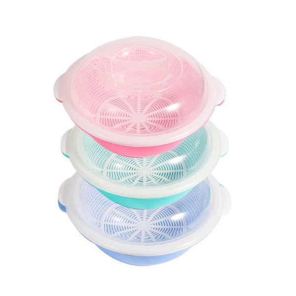 dollar store-Plastic Bowl Strainer Lid Set of 3 27.5*12 cm-Classic Homeware &amp; Gifts