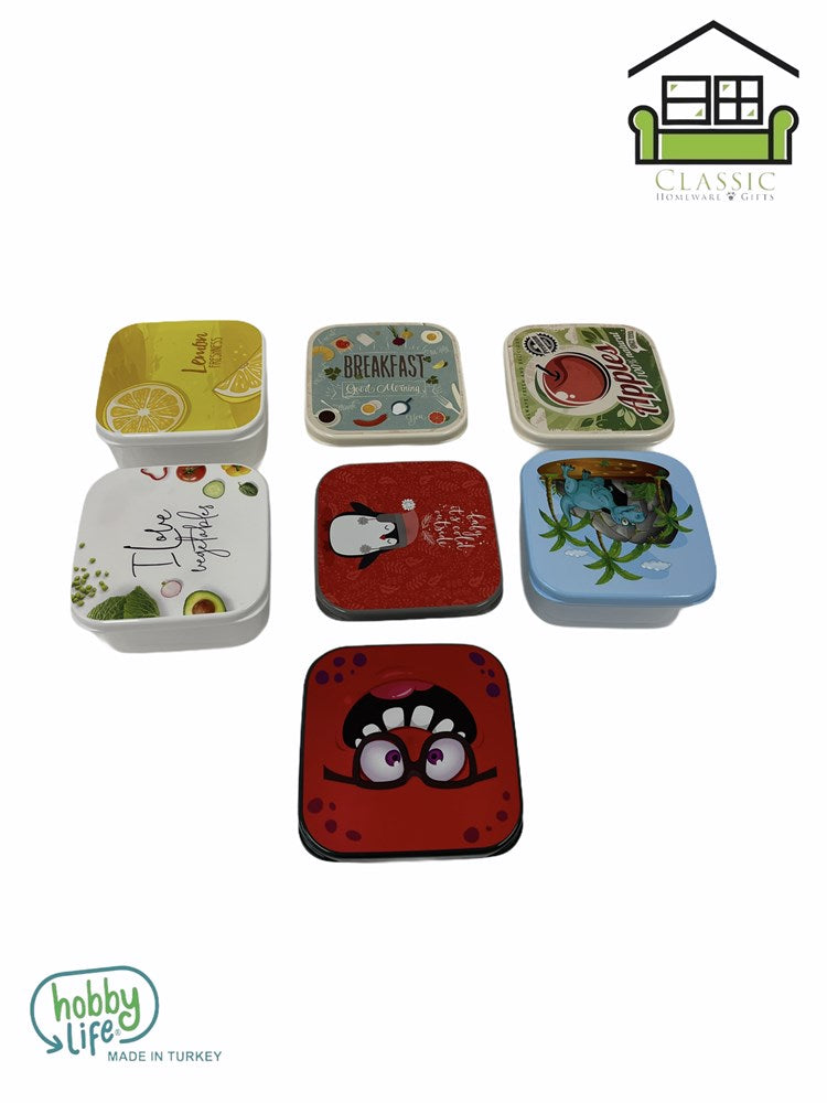 dollar store-Small Mini Storage Boxes with Snap fit Lids Set of 4-Classic Homeware &amp; Gifts