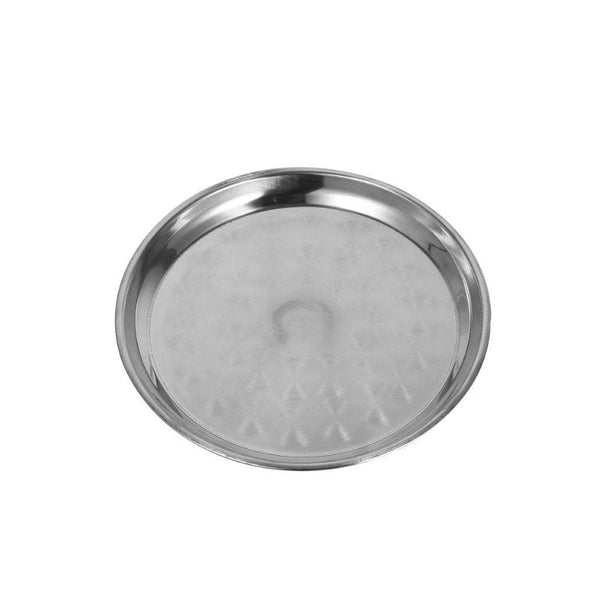 dollar store-Stainless Steel 30 cm Round Serving Tray-Classic Homeware &amp; Gifts