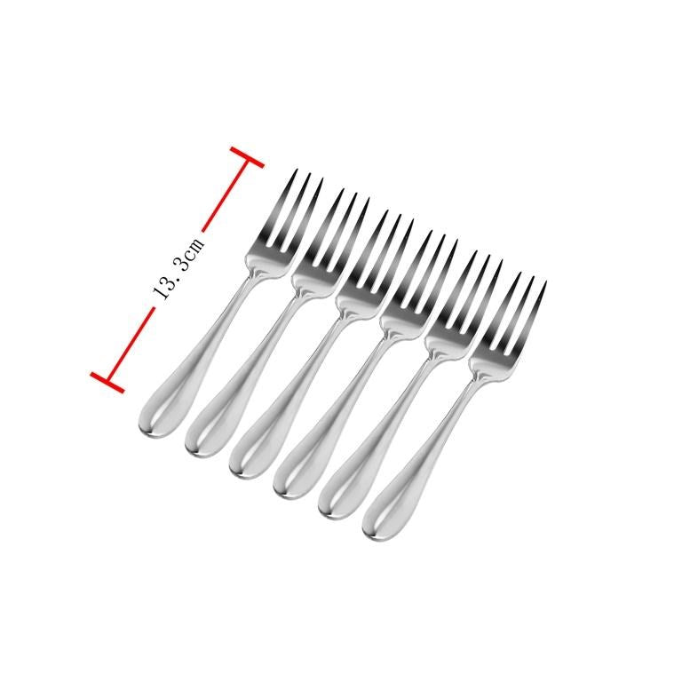 dollar store-Stainless Steel Fruit Fork Set of 6 13.3 cm-Classic Homeware &amp; Gifts