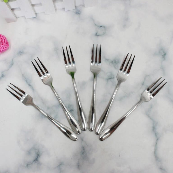 dollar store-Stainless Steel Fruit Fork Set of 6 13.3 cm-Classic Homeware &amp; Gifts
