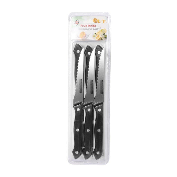dollar store-Stainless Steel Serrated Kitchen Fruit Knives Set of 6-Classic Homeware &amp; Gifts