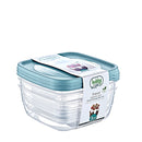 Square Trend Stackable BPA Free Multipurpose Airtight Storage Box Food Container Set of 3