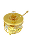 Gold Plated Sugar Pot with Spoon 56*56*53 cm